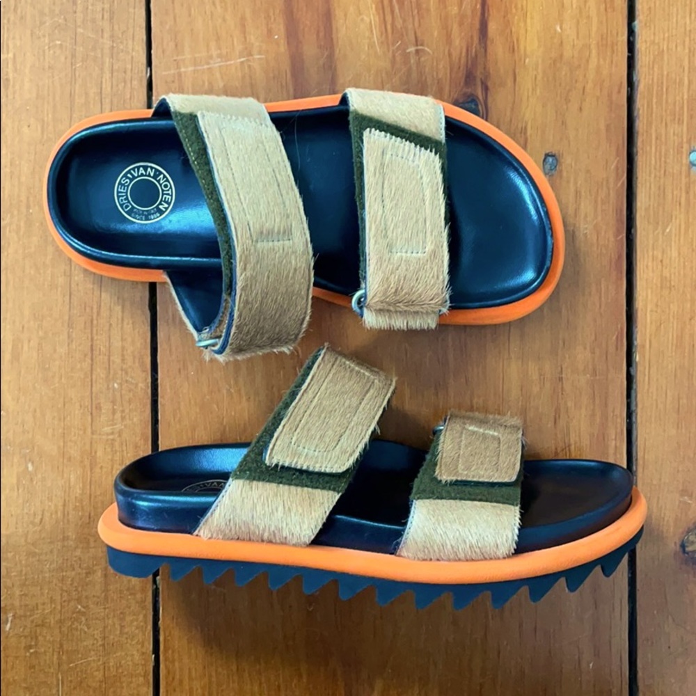 Dries Van Noten - calf hair sandals
